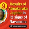 Results of Atmakaraka Jupiter in 12 signs of Navamsha 