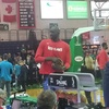 Red Claws Coach Darren Erman and Tacko Fall talk after January 31st game.