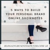 5 Ways To Build Your Personal Brand Online