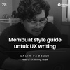 28 | Membuat style guide untuk UX writing