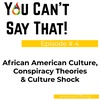 Episode #4 - African American Culture, Conspiracy Theories & Culture Shock