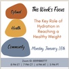 1/16/23 - Element 10 - The Key Role Of Hydration in Reaching A Healthy Weight