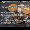 Cryptocurrency & Financial  Market News, Stats & Data  as at 01st March 2022  Australian time 3.40pm  It is all about Russia invading Ukrain