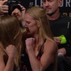 You have to see Ronda Rousey's physical staredown with Holly Holm