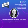 #34 Dr. Susan Kleiner - Owner @ High Performance Nutrition, LLC | Women's Health & Fitness + Lack of Research + The Need to Authentically Listen to Consumers