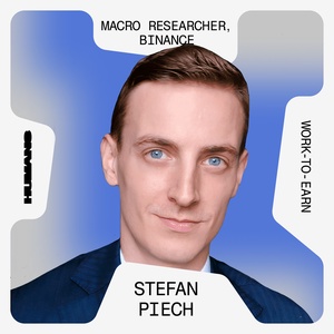 Stefan Piech, Macro Researcher Binance: the value of curiosity, mass adoption of crypto, and the importance of research. 