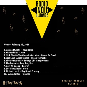 HWWS Indie Music Radio Top Ten Spotlight  02-15-2021