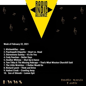 HWWS Indie Music Radio Top Ten Spotlight 02-22-2021